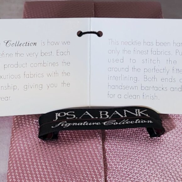 Jos. A. Bank Signature Collection Pink Necktie NWT Real Men Wear Pink - Picture 4 of 5